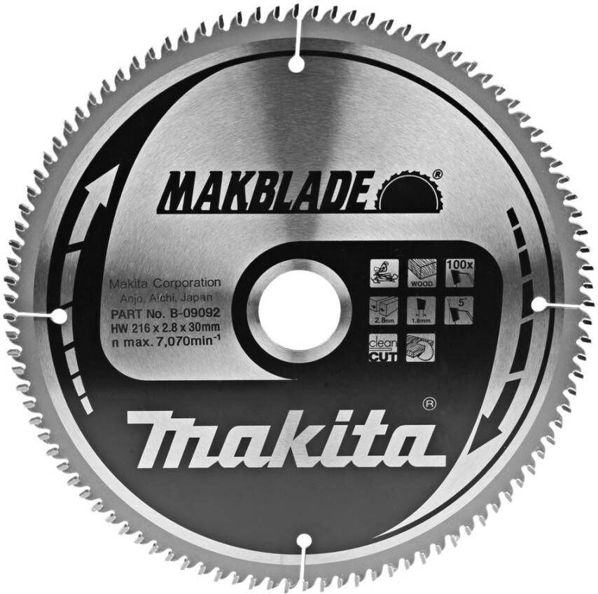 Makita Accessoires Cirkelzaagblad hout 216x30x2 1 100T (B-32867)