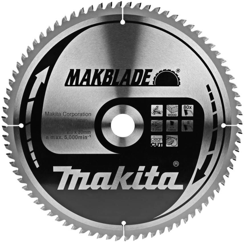 Makita Accessoires Cirkelzaagblad hout 305x30x2.3 80T 5g B-09086