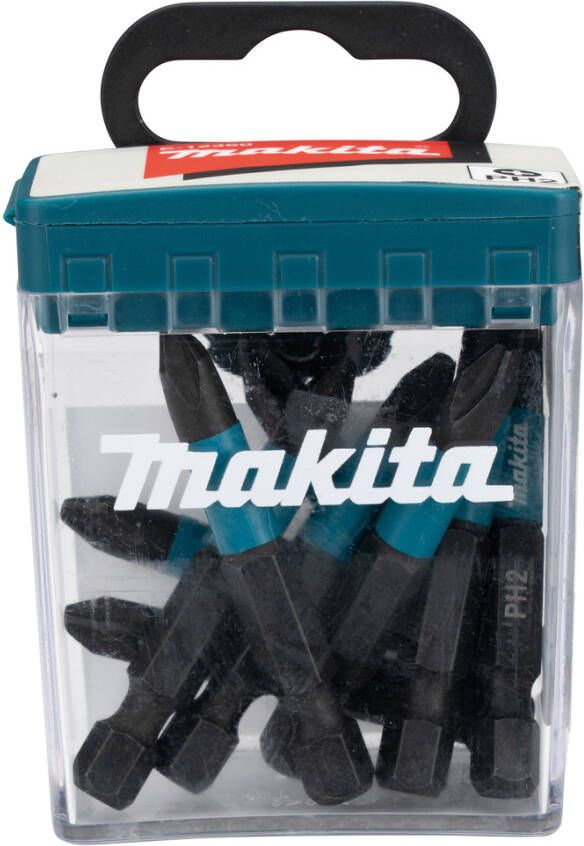 Makita Accessoires E-12407 Slagschroefbit | PH2x50mm | X Impact Black | 10 stuks E-12407