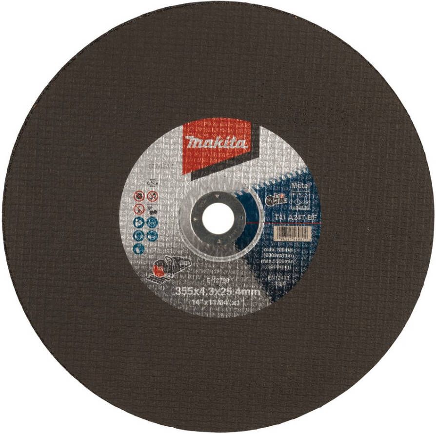 Makita Accessoires E-12790-5 Doorslijpschijf | Staal | 355x25 4x4 3mm | 5 stuks E-12790-5