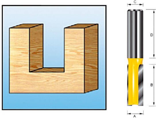 Makita Accessoires Groeffrees HM 12mm S12 D-10394
