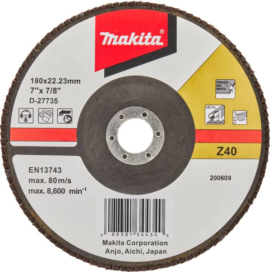 Makita Accessoires Lamellenschuurschijf 180mm Z40 D-27735