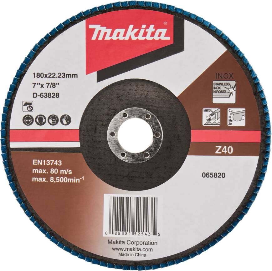 Makita Accessoires Lamellenschuurschijf 180mm Z40 D-63828-10