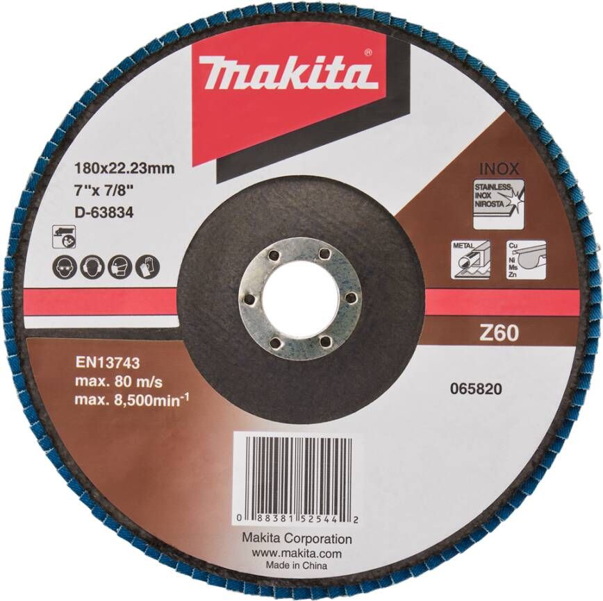 Makita Accessoires Lamellenschuurschijf 180mm Z60 D-63834-10