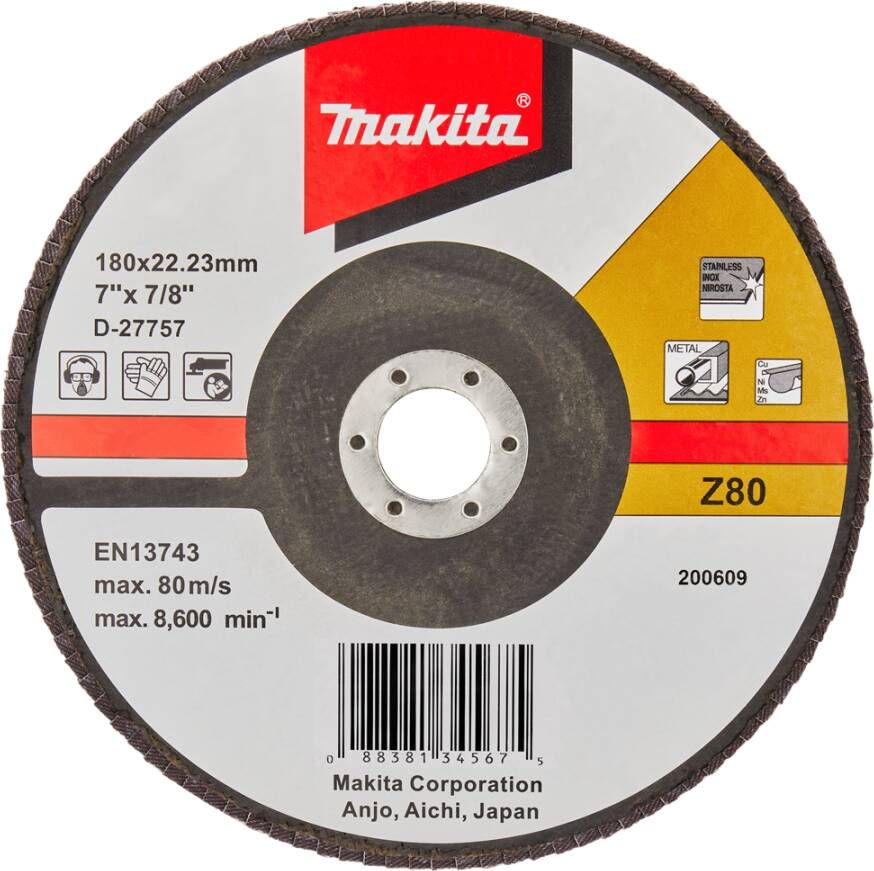Makita Accessoires Lamellenschuurschijf 180mm Z80 D-27757