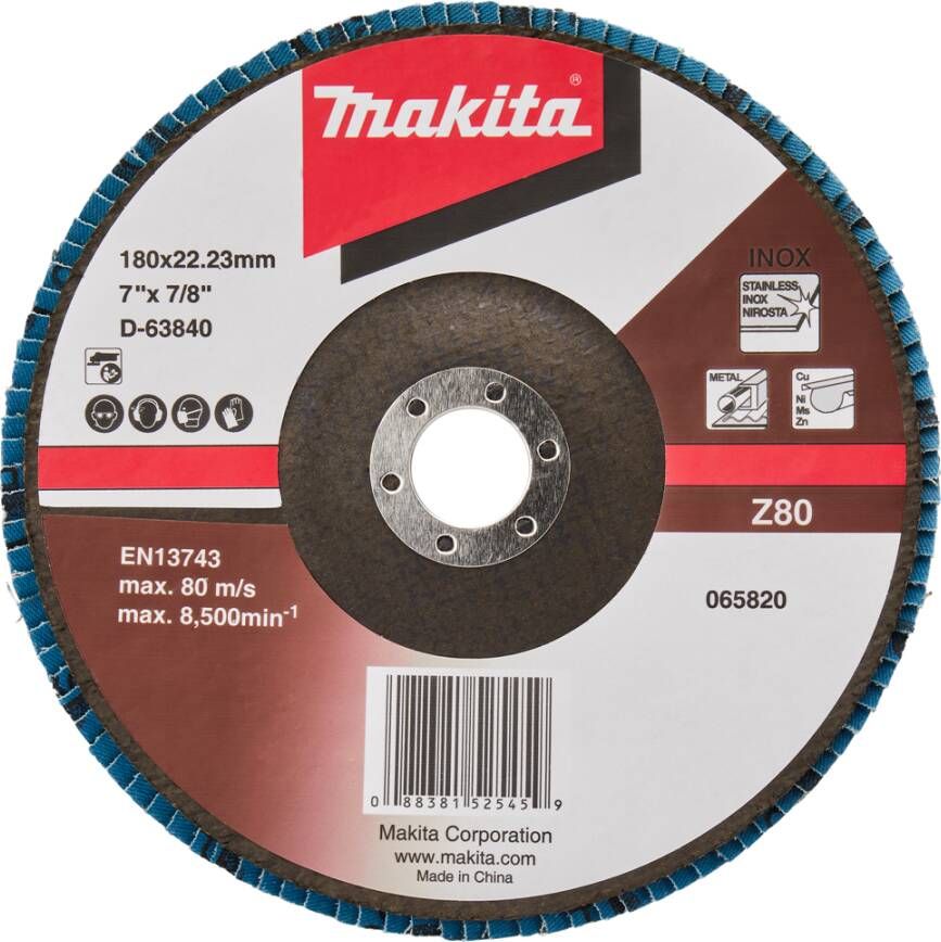 Makita Accessoires Lamellenschuurschijf 180mm Z80 D-63840-10