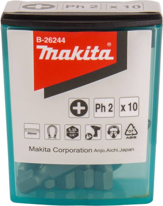 Makita Accessoires Schroefbit PH2X50mm 10 stuks B-26244