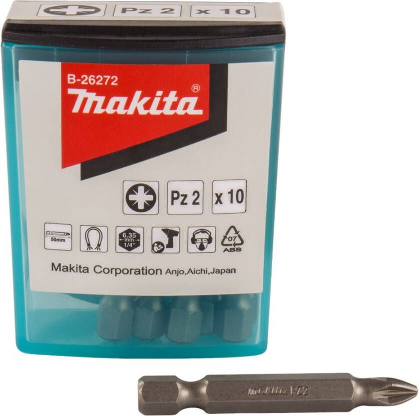 Makita Accessoires Schroefbit PZ2x50mm 10 stuks B-26272
