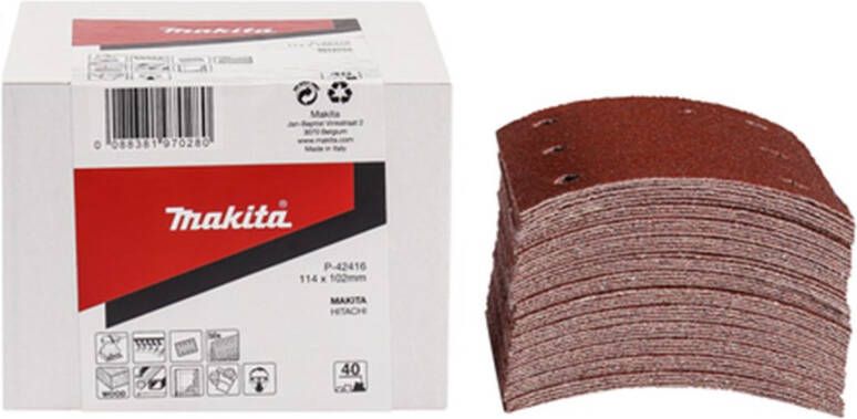 Makita P-42450 Schuurvel 114x102 K120 Red Velcro | Mtools