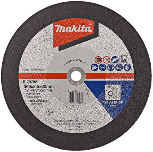 Makita B-70792 Doorslijpschijf 300x4 0x20mm staal