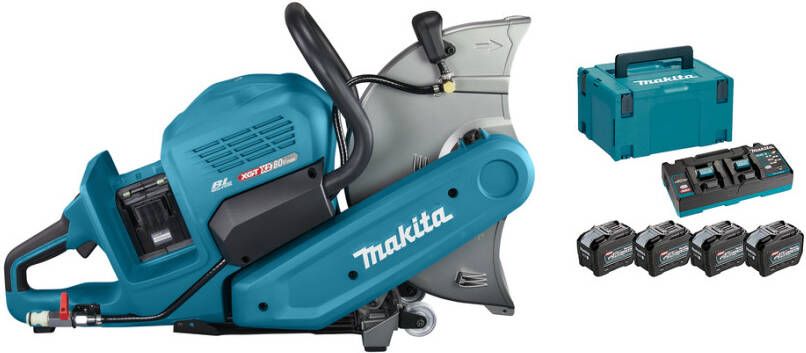 Makita CE001GL402 | XGT 2x40 V Max Doorslijper | 355 mm | 8 0 Ah (4 st) | duo snellader | in doos Mbox CE001GL402