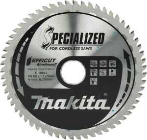 Makita Cirkelzaagblad Aluminium | Efficut | 185x30mm 60T 0g E-16813