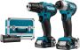 Makita CLX224SAX1 Comboset accuboor DF333 + slagschroever TD110 12V 2.0Ah Li-Ion CLX224SAX1 - Thumbnail 1