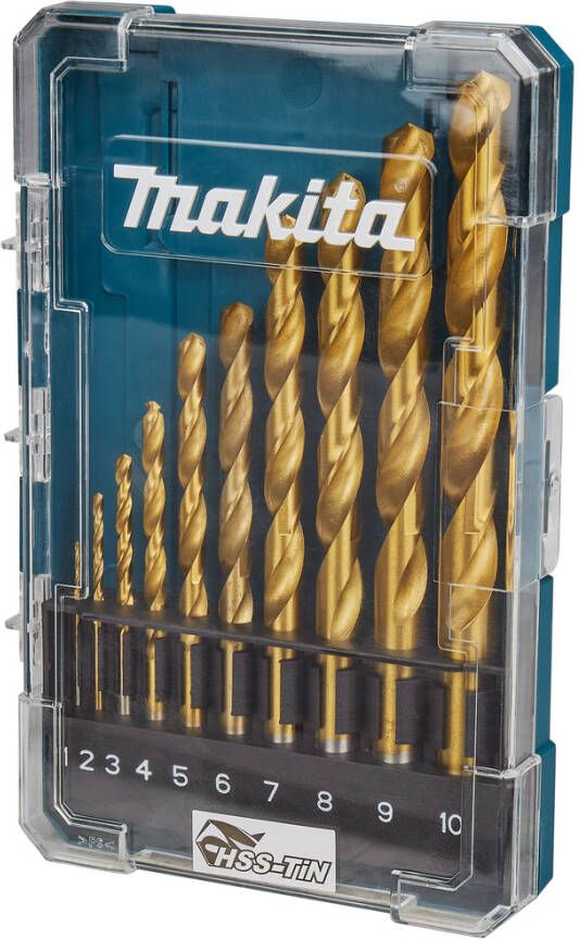 Makita Accessoires D-72849 | Metaalborenset | 10-delig | HSS-TiN D-72849 - Foto 1