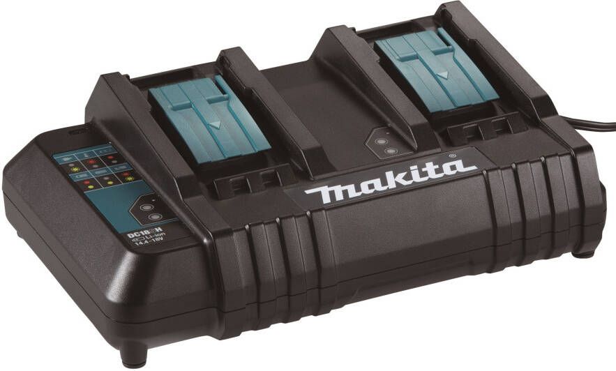 Makita DC18SH oplader voor gelijktijdig 2 accu&apos;s opladen Duolader