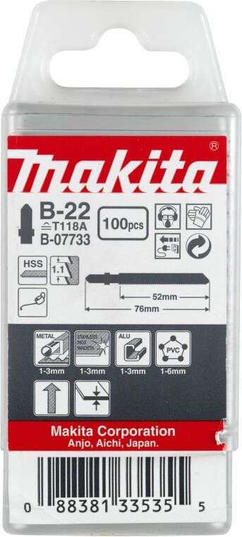 Makita Decoupeerzaagblad B22 T118A | 100 stuks