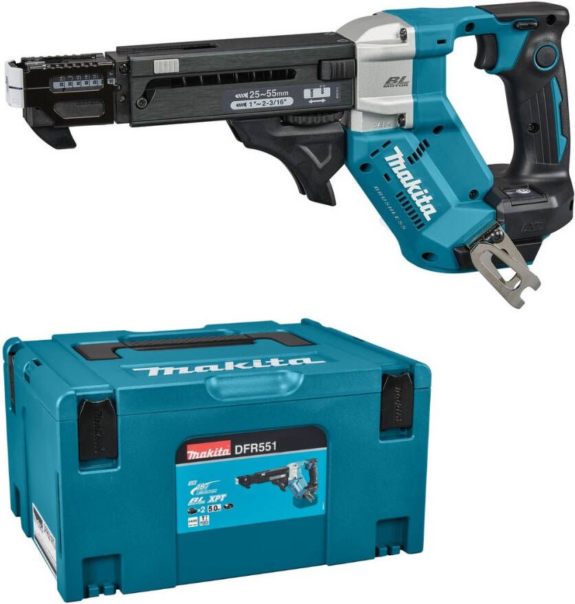 Makita DFR551ZJ | 18 V | Schroefautomaat | 25-55 mm | Zonder accu&apos;s en lader | in M-box DFR551ZJ