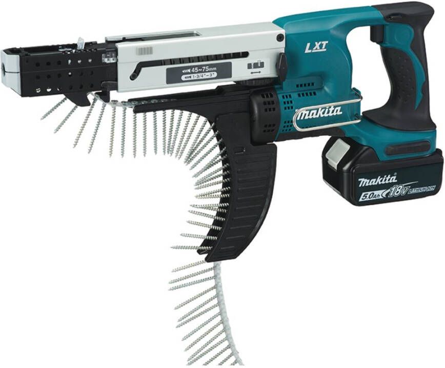 Makita DFR750RTE 18V Li-Ion accu bandschroefmachine 45 -75mm | 18v 5.0Ah
