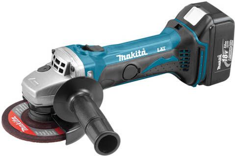 Makita DGA452RFJ Accu haakse slijper | 18v 3Ah Li-ion DGA452RFJ