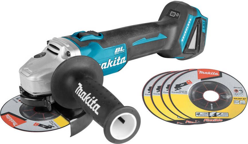 Makita DGA504ZJX2 18v 125mm Accu haakse slijper | zonder accu&apos;s en lader