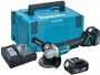 Makita DGA508RTJ 18v Haakse slijper 125mm 5 0Ah accu (2 st) snellader Mbox met veiligheidsschakelaar - Thumbnail 1