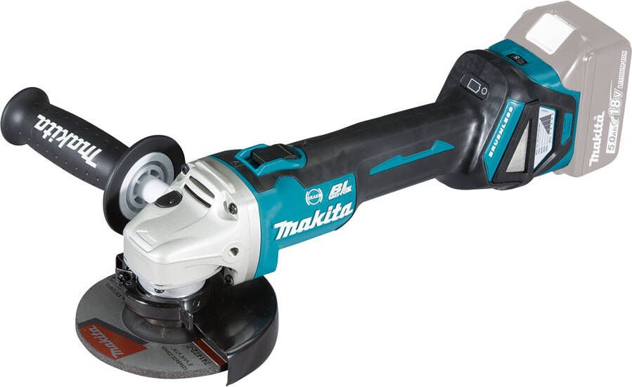 Makita DGA513Z 18v Haakse slijper 125mm Body | zonder accu&apos;s en lader en zonder koffer DGA513Z