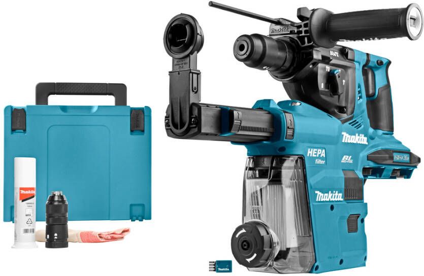 Makita DHR283ZWJU Combihamer 2 x 18V met stofafzuiging DHR283ZWJU