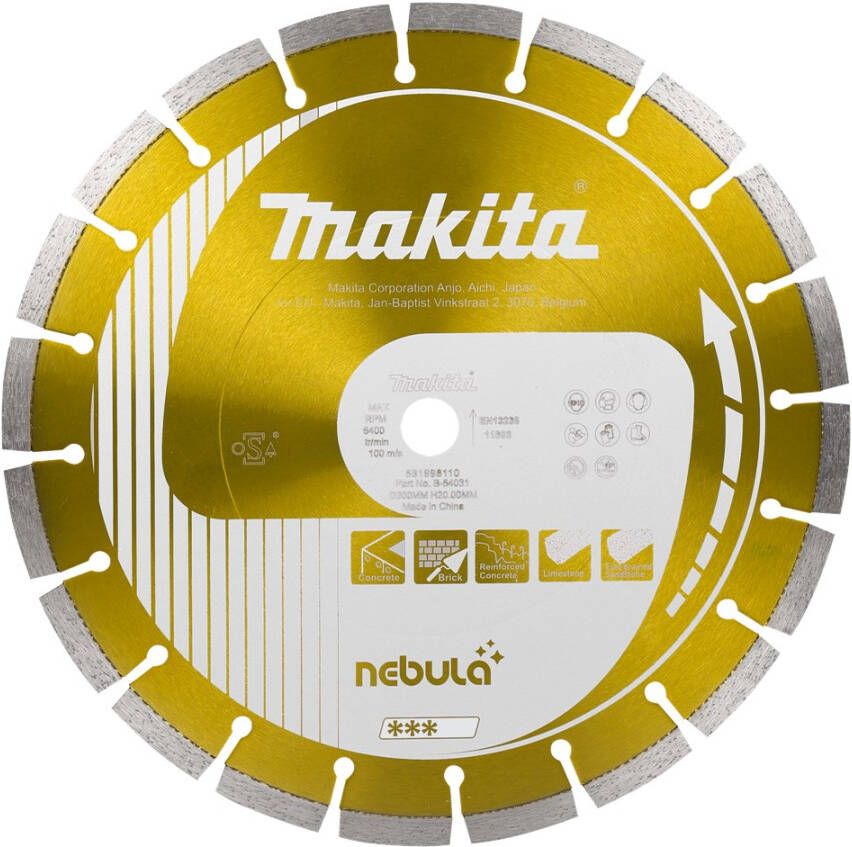 Makita B-54025 Diamantschijf 230x22 23x2 4mm oranje | Mtools