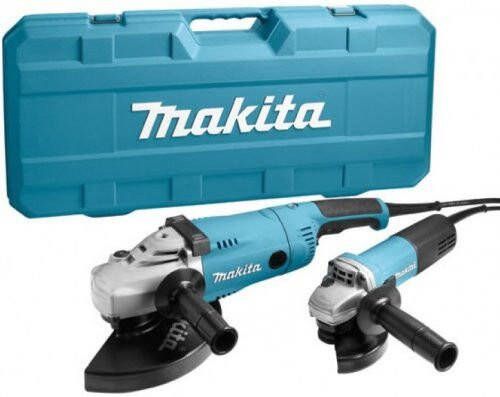Makita DK0053G Haakse slijper set GA9020 + 9558HNRG in koffer DK0053
