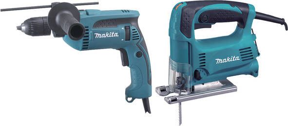 Makita DK0074 combiset HP1641 klopboormachine + 4329 decoupeerzaag