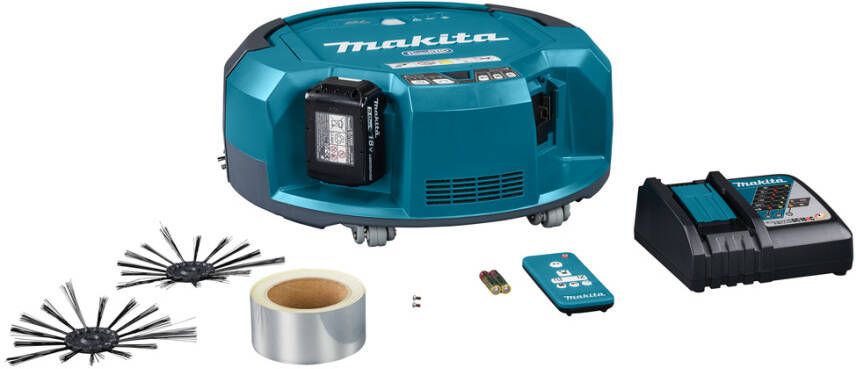 Makita DRC200RT Robotstofzuiger | 2x 18v | 5.0 Ah accu + snellader