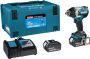 Makita DTW701RTJ | 18V | Accu Slagmoersleutel | 1 2" | 2 x 5.0 Ah accu + snellader | In Mbox - Thumbnail 1