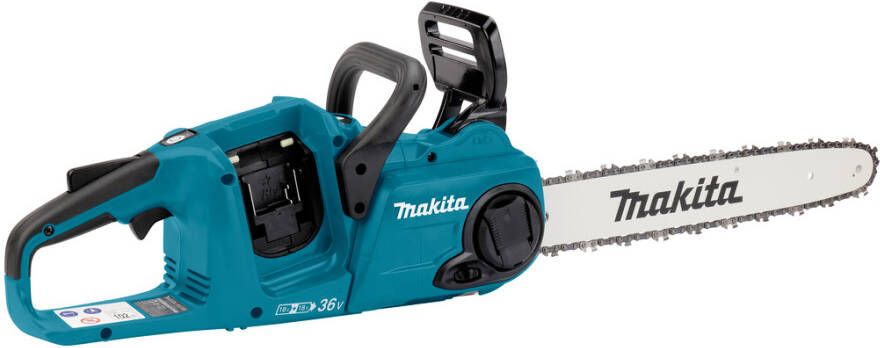 Makita DUC400PT4J 2x18 V Kettingzaag 40cm | 5 0 Ah accu (4 stuks) + duo snellader