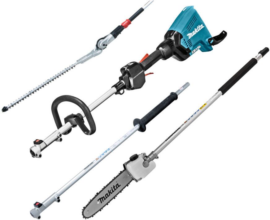 Makita DUX60ZX10 | 2x18 V Combisysteem + Heggenschaar- Kettingzaag- en Verlengsteel opzetstuk | Zonder accu&apos;s & Lader DUX60ZX10