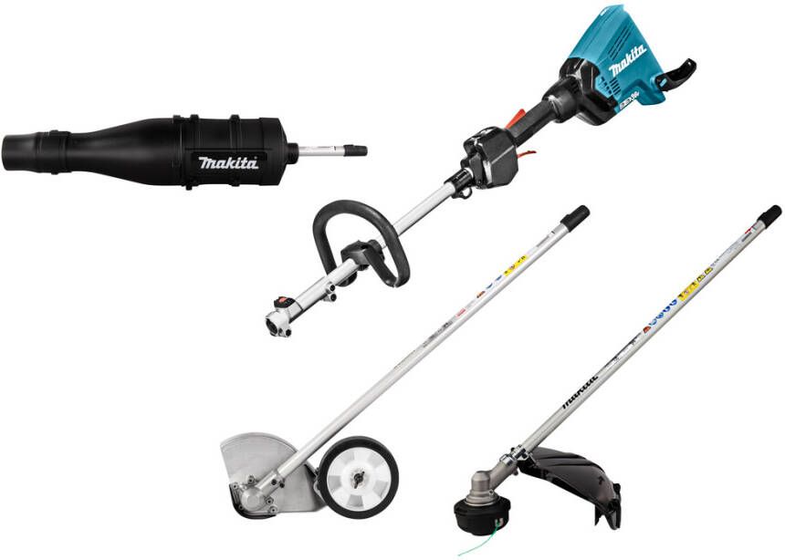 Makita DUX60ZX9 | 2x18 V Combisysteem + Bosmaaier- Kantensnijder- en Bladblazer opzetstuk | Zonder accu&apos;s & Lader