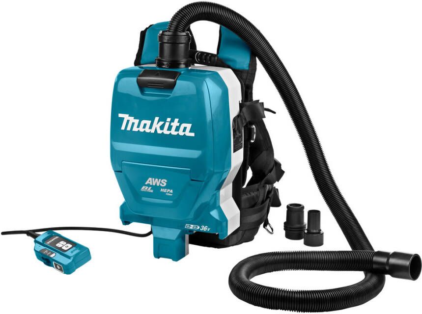 Makita DVC265ZXU Ruggedragen Stofzuiger AWS 2x 18v | zonder accu&apos;s en lader