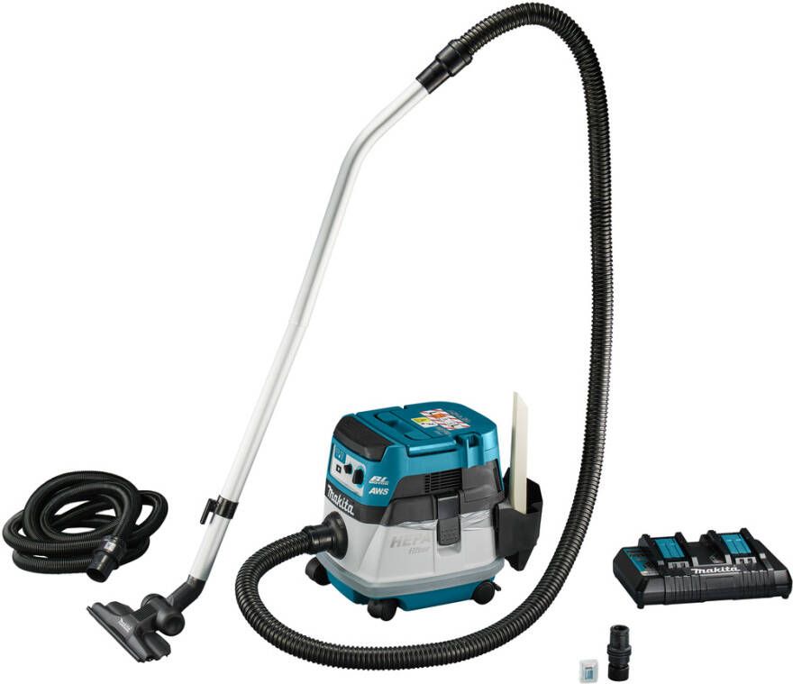 Makita DVC867LTX4 Accu Stofzuiger | 2 x 18V | 2 x 5 0 Ah accu + duo snellader | In doos