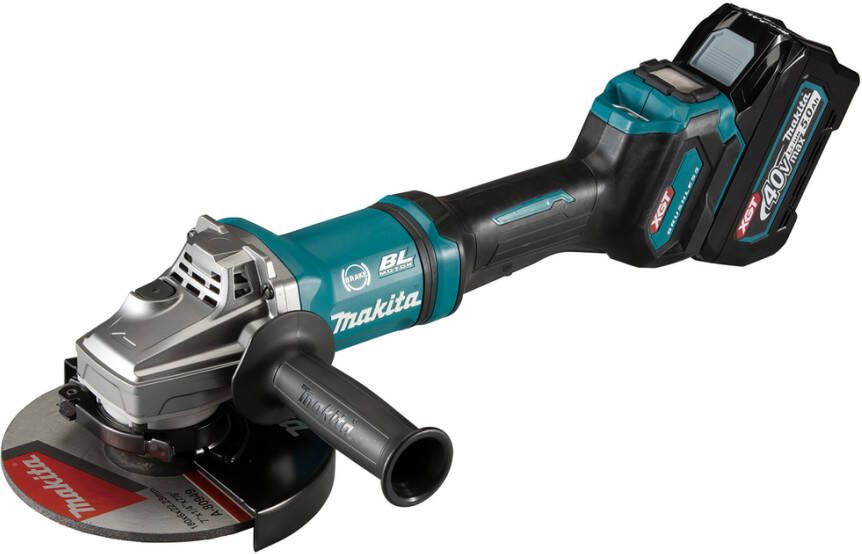 Makita GA037GT203 | Accu Haakse Slijper | 180 mm | 40V max | 5.0Ah | met veiligheidsschakelaar