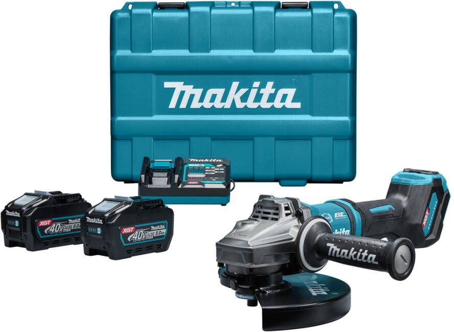 Makita GA038GT203 | Accu Haakse Slijper | 230mm | 40V max | 5.0Ah | met veiligheidsschakelaar