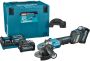 Makita GA044GM201 | 40V Max | Haakse slijper | 125 mm | X-LOCK | 4 0 Ah accu (2 st) | snellader | in Mbox | met veiligheidsschakelaar GA044GM201 - Thumbnail 1