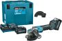 Makita GA047GM201 | 40V Max | Haakse slijper | 125 mm | X-LOCK | 4 0 Ah accu (2 st) | snellader | in Mbox | met veiligheidsschakelaar GA047GM201 - Thumbnail 2