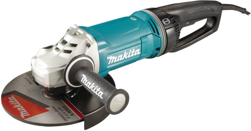 Makita GA9071X1 | Haakse slijper | 230V | 230mm | 2800 Watt met vastzetschakelaar | Met D-handgreep GA9071X1