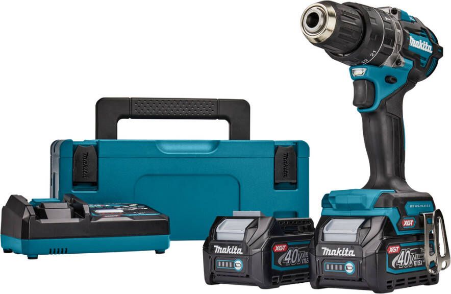Makita HP002GD201 | 40V Max Klopboor- schroefmachine | 2 5 Ah accu (2 st) + snellader | in Mbox HP002GD201