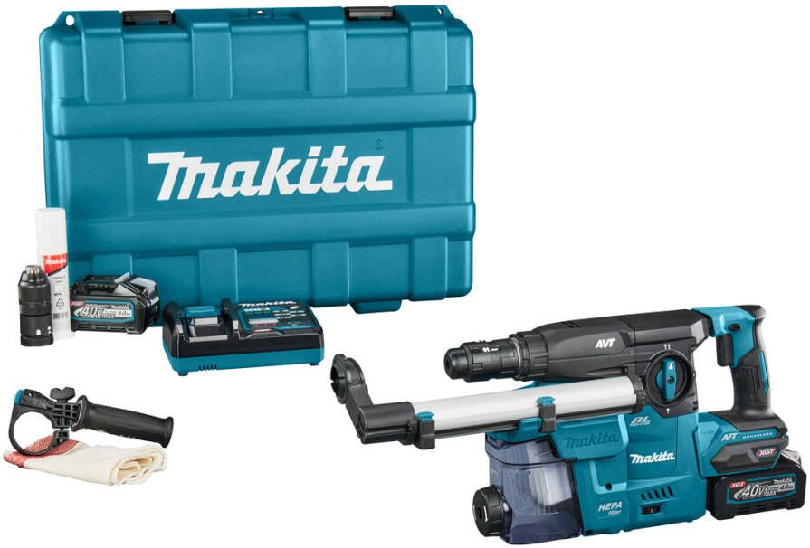 Makita HR009GM202 Accu Combihamer | 40 V Max | 2 x 4.0 Ah accu + snellader | In kunststof koffer HR009GM202