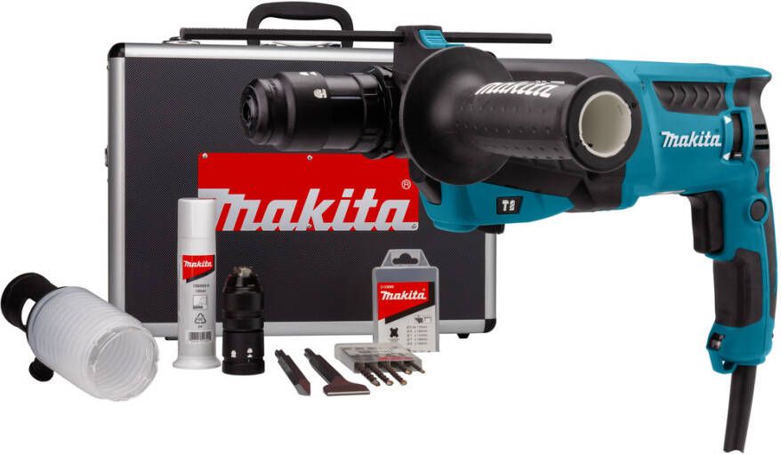 Makita HR2631FTX4 | Combihamer 230V | Incl. 5-delige boor- en beitelset | In koffer