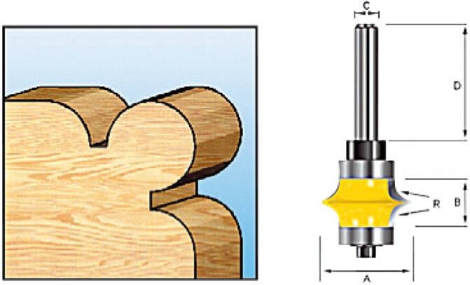 Makita Accessoires Lijstprofielfrees 28 6x13 0 S6 D-68775