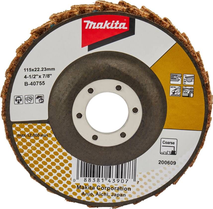 Makita Accessoires Lamellen conditioneringschijf 115mm grof B-40755