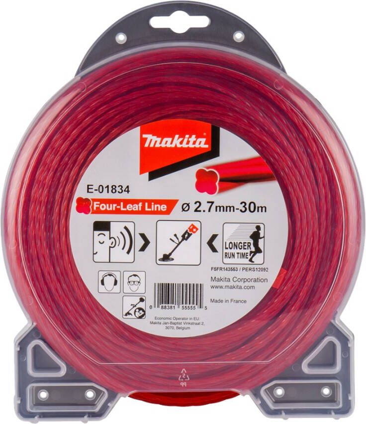 Makita Accessoires Maaidraad 2 7x30mtr rood E-01834