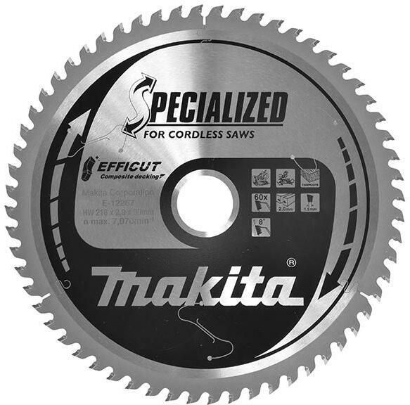 Makita Accessoires Afkortzaagblad WPC | Efficut 216x30x2 0 60T 8g E-12192