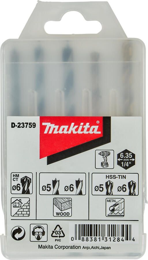 Makita Accessoires D-23759 Borenset 1 4" Vorm E D-23759 - Foto 2